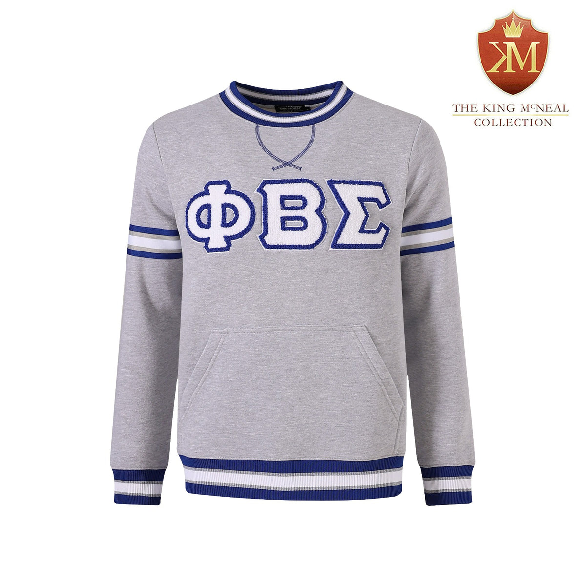 Phi Beta Sigma White Letter Chenille Crewneck