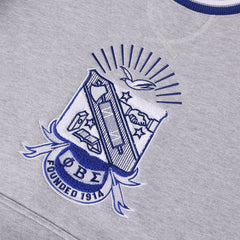 Phi Beta Sigma Grey Chenille Crest Crewneck