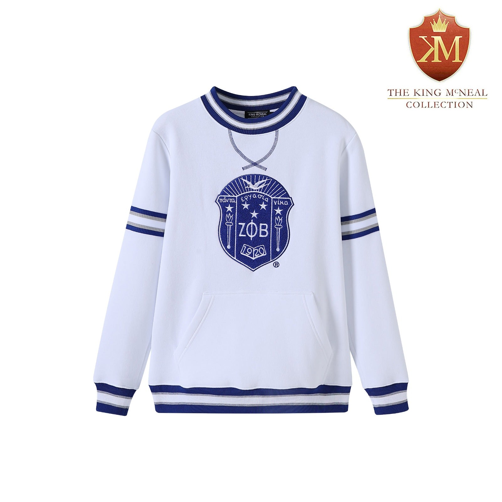 ZPB Crest Striped Chenille Crewneck (Unisex Size)