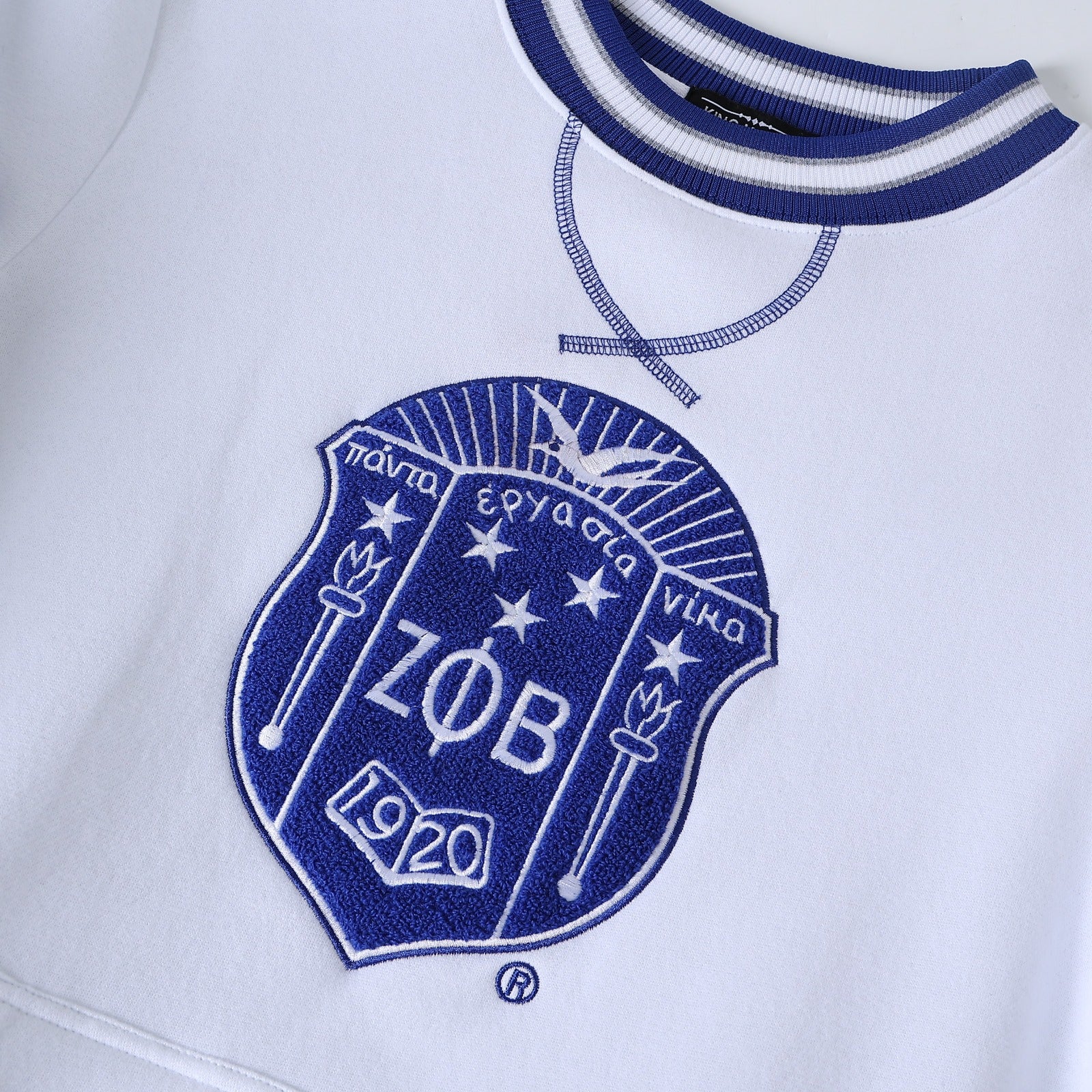 ZPB Crest Striped Chenille Crewneck (Unisex Size)