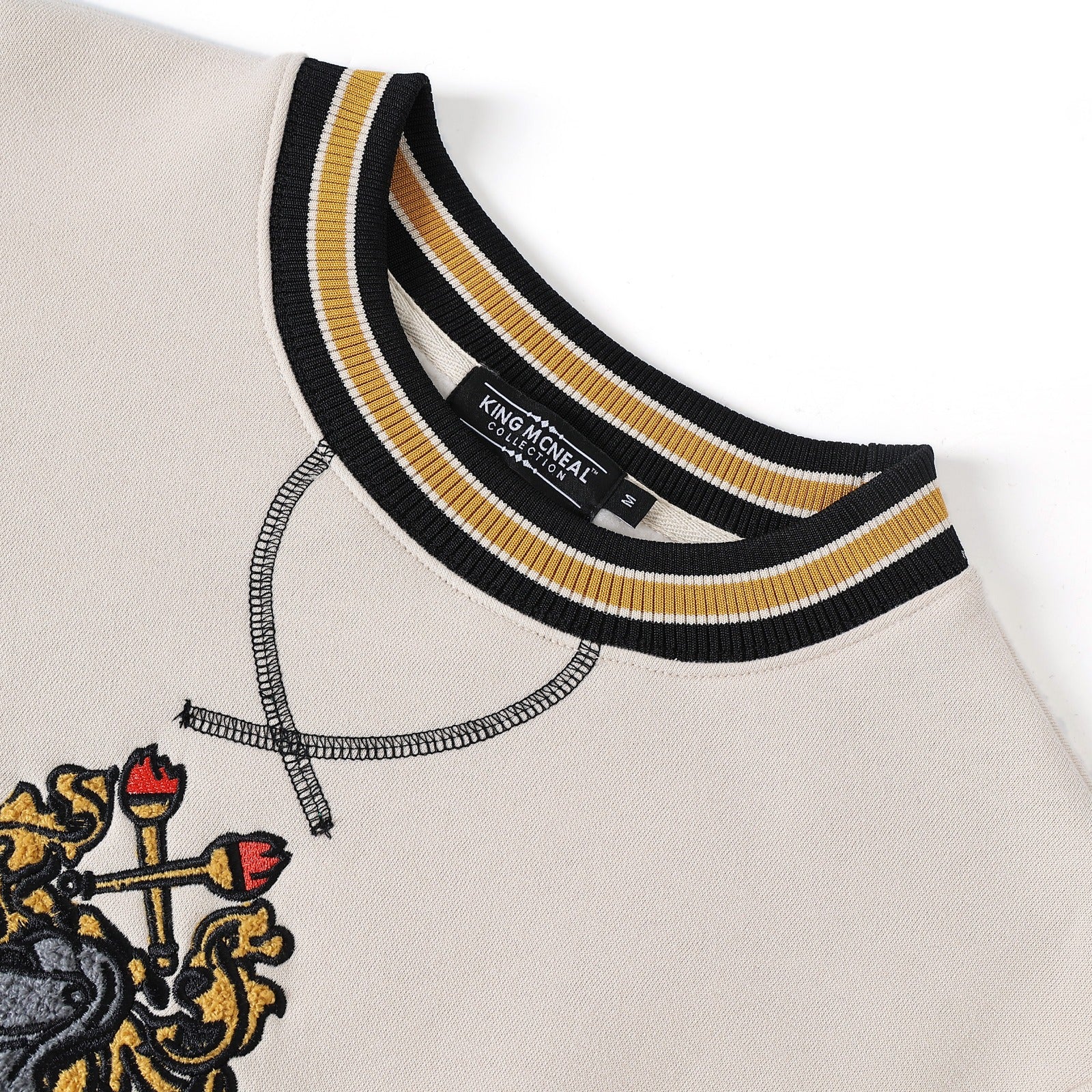 Alpha Neutral Crest Chenille Crewneck