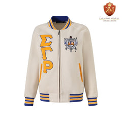 SGRho Neutral Fleece Varsity Jacket