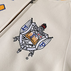 SGRho Neutral Fleece Varsity Jacket