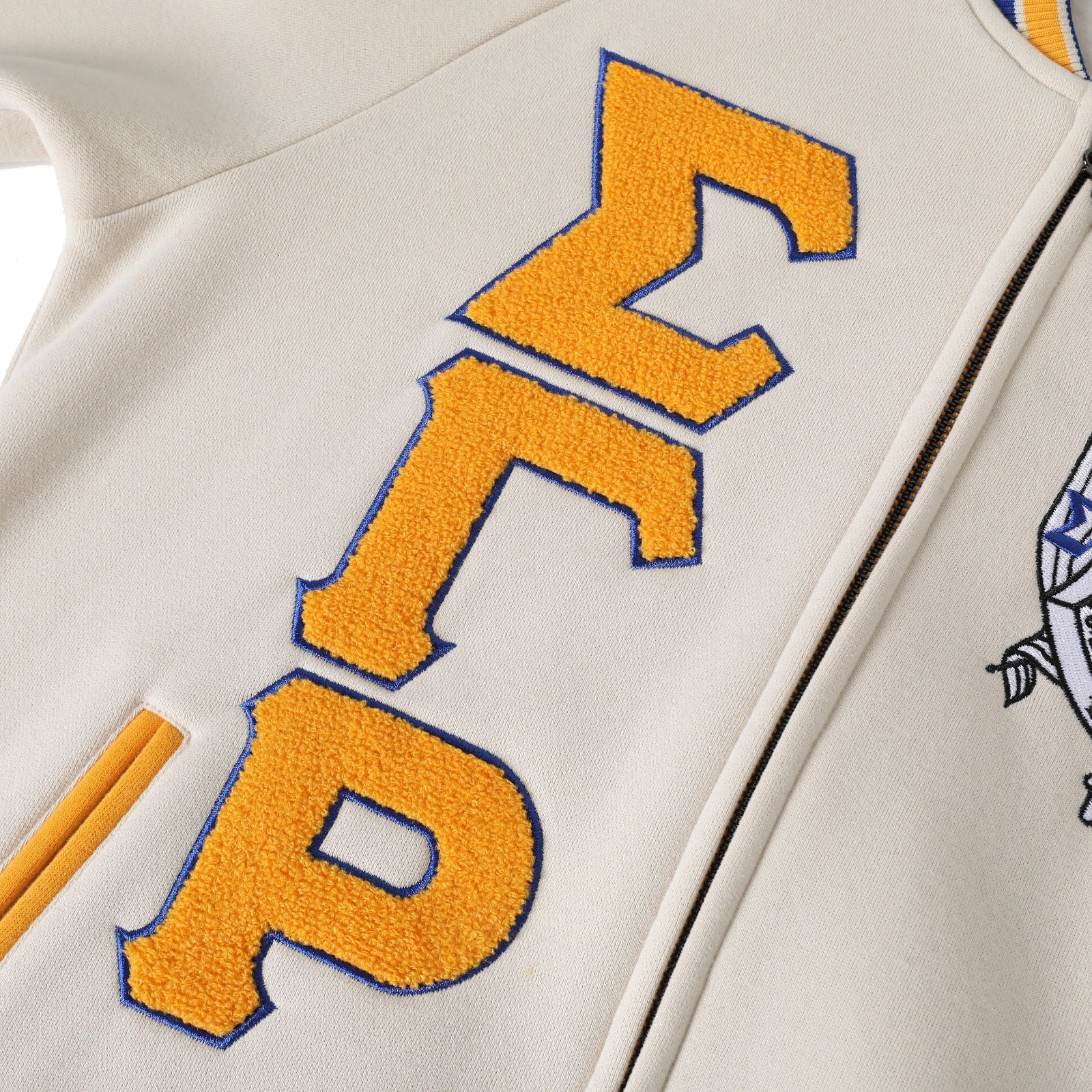 SGRho Neutral Fleece Varsity Jacket