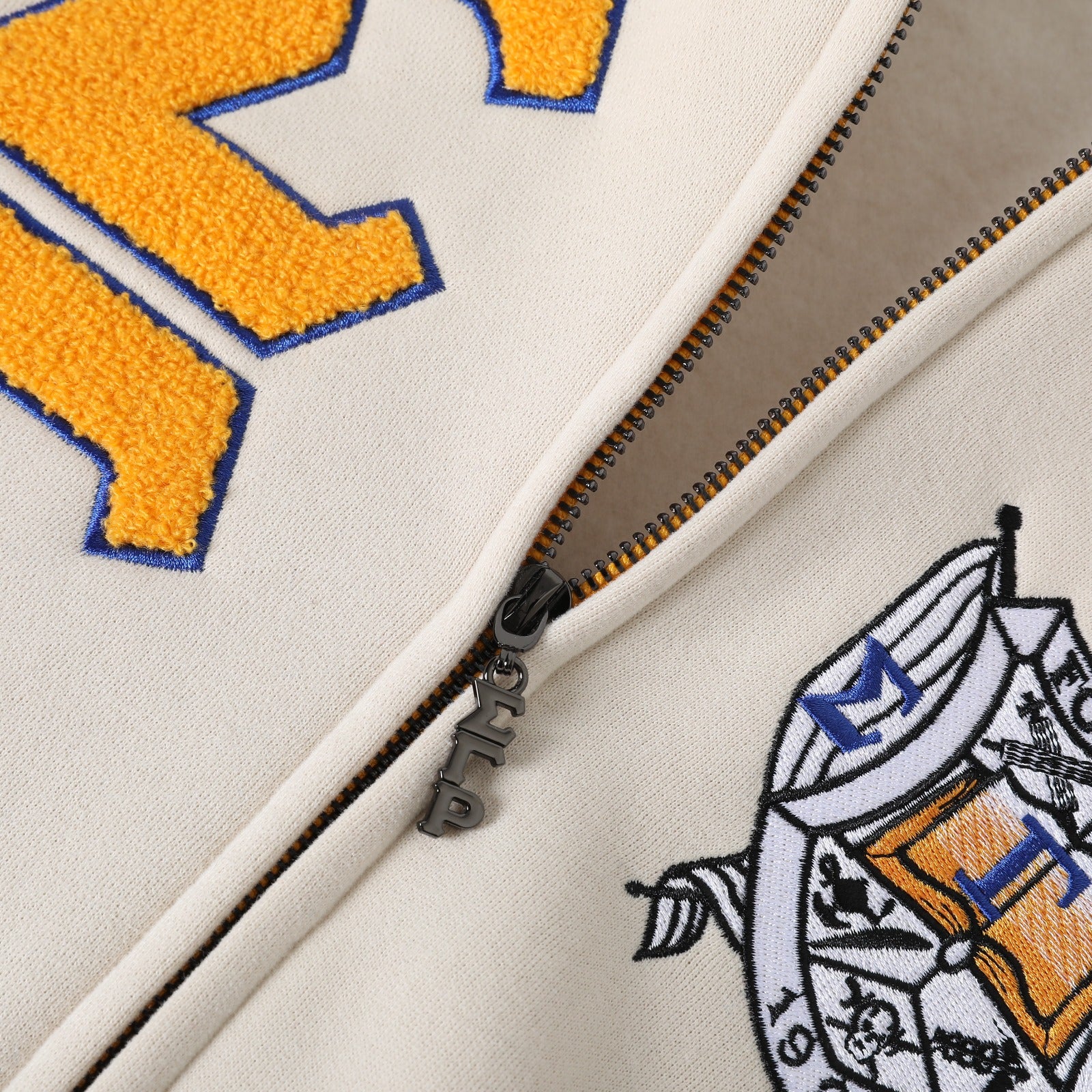 SGRho Neutral Fleece Varsity Jacket