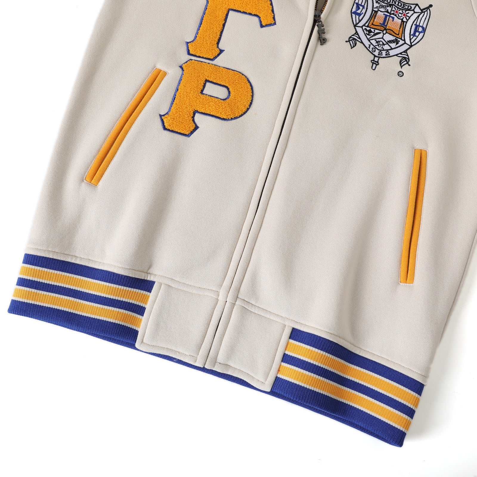 SGRho Neutral Fleece Varsity Jacket