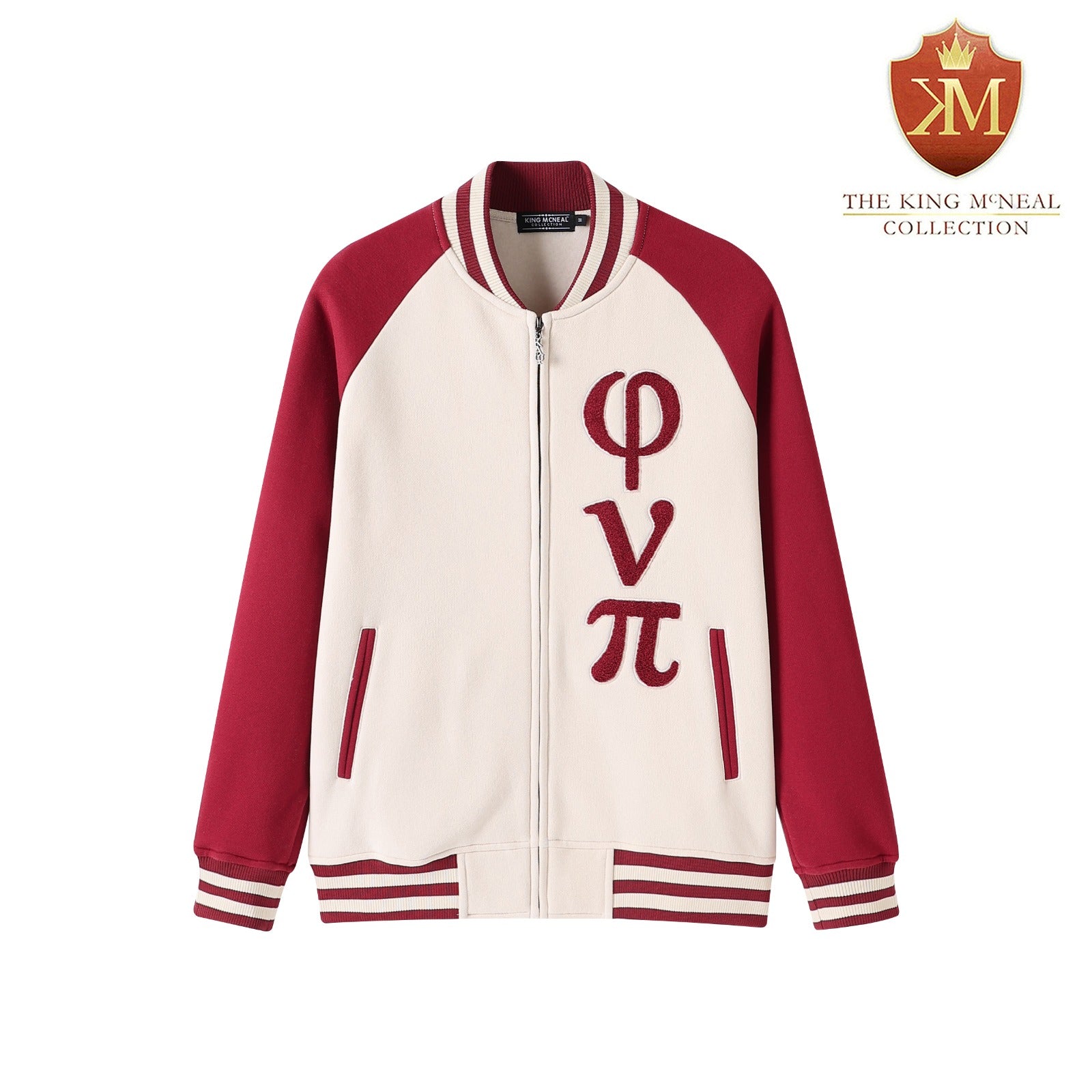Phi Nu Pi Varsity Baseball Fleece Jacket