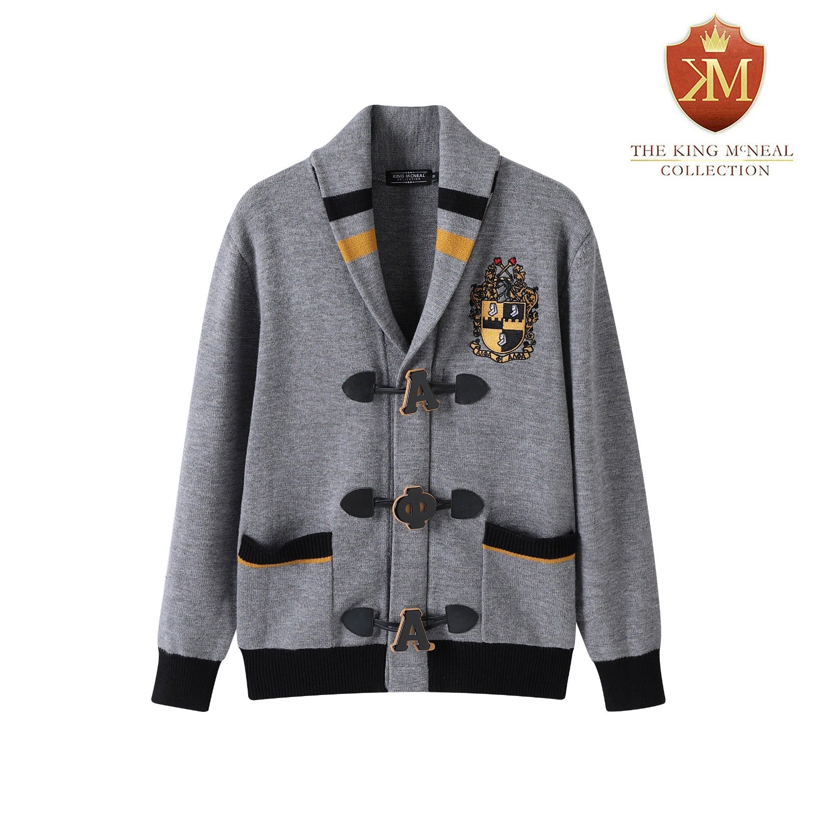 Alpha Grey Premium Knit Cardigan