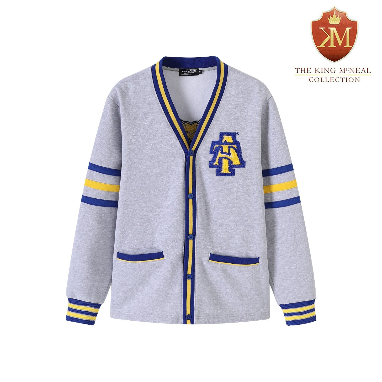 North Carolina A&T Heather Grey Fleece Cardigan