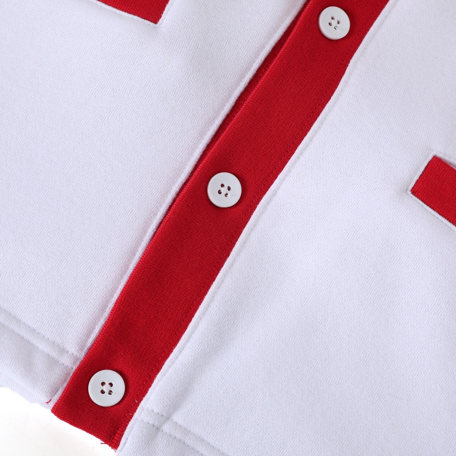 Delta White Fleece Cardigan Unisex Fit