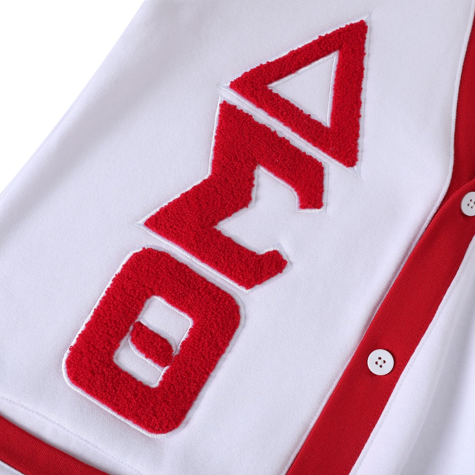 Delta White Fleece Cardigan Unisex Fit