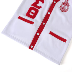 Delta White Fleece Cardigan Unisex Fit