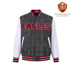 North Carolina Central Black Denim Bomber Jacket