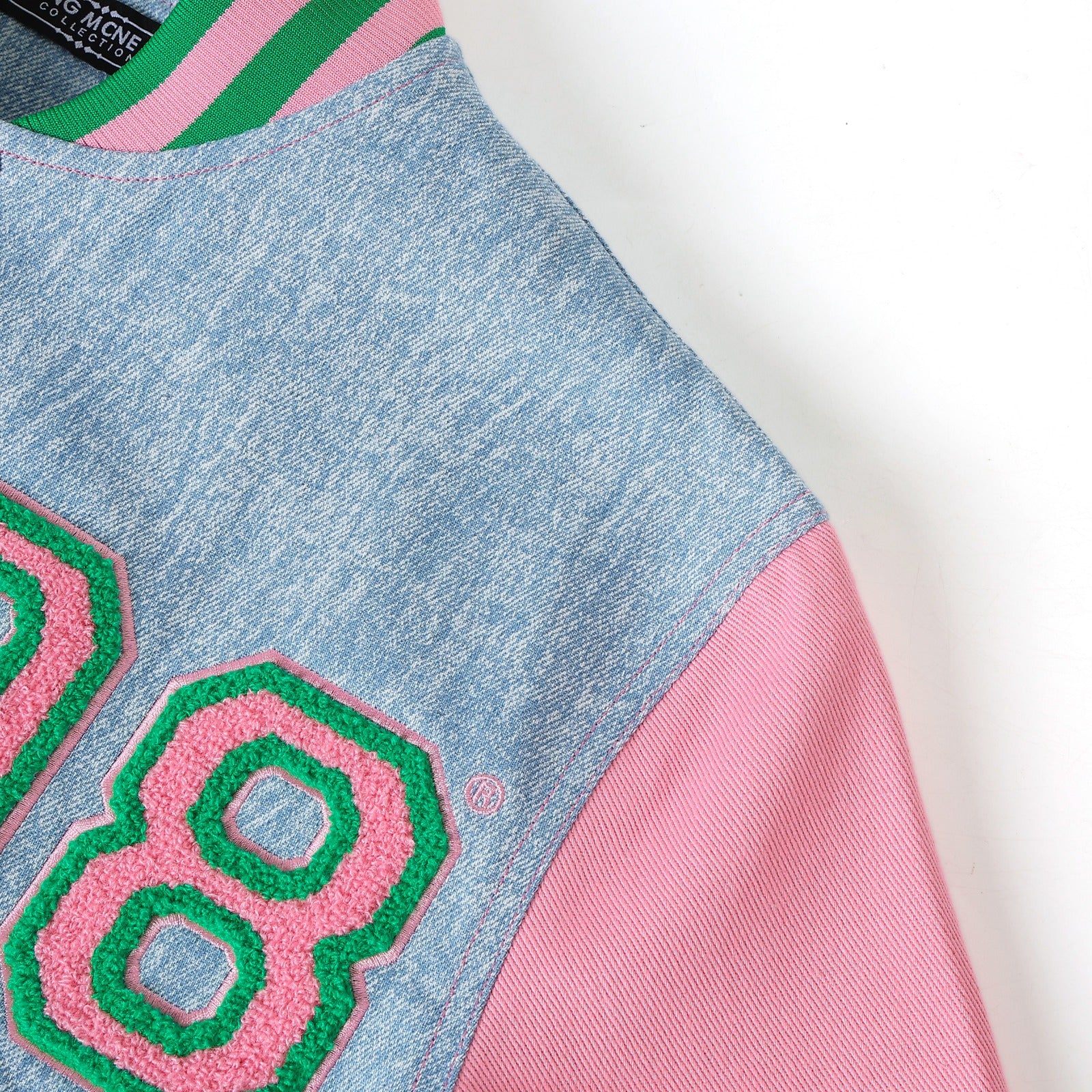 AKA 1908 Denim Bomber Jacket