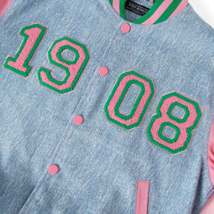 AKA 1908 Denim Bomber Jacket