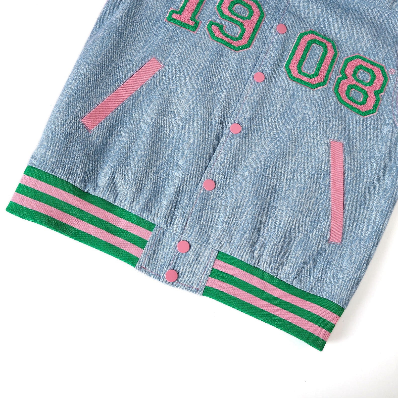 AKA 1908 Denim Bomber Jacket