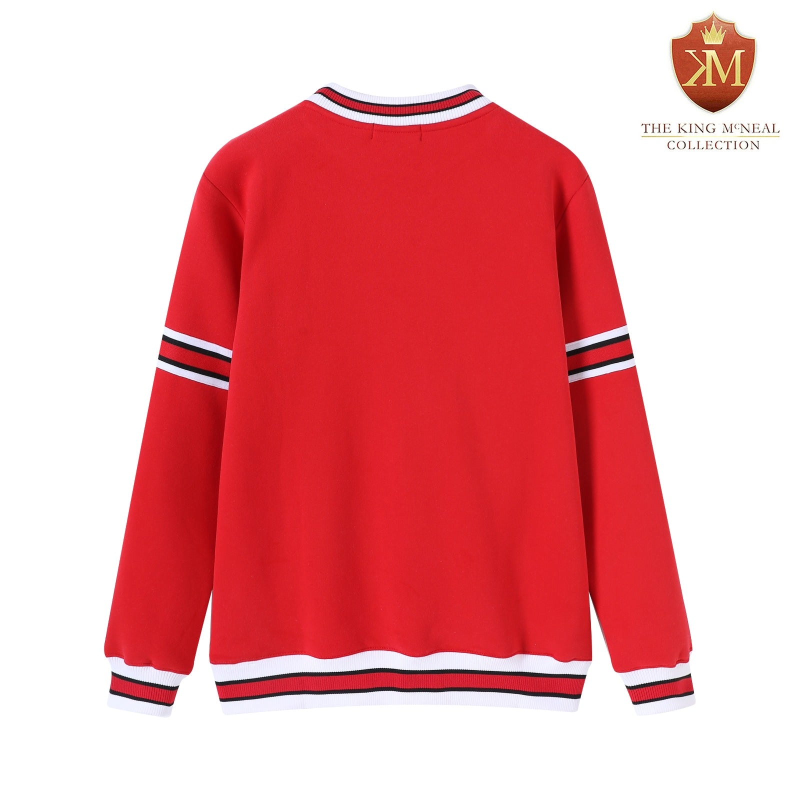 Kappa Red Crest Stripe Chenille Crewneck