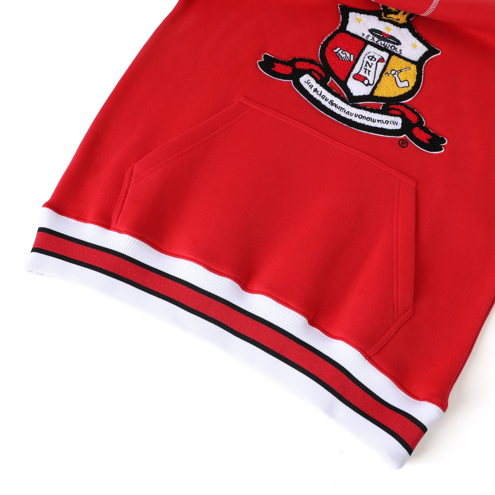 Kappa Red Crest Stripe Chenille Crewneck