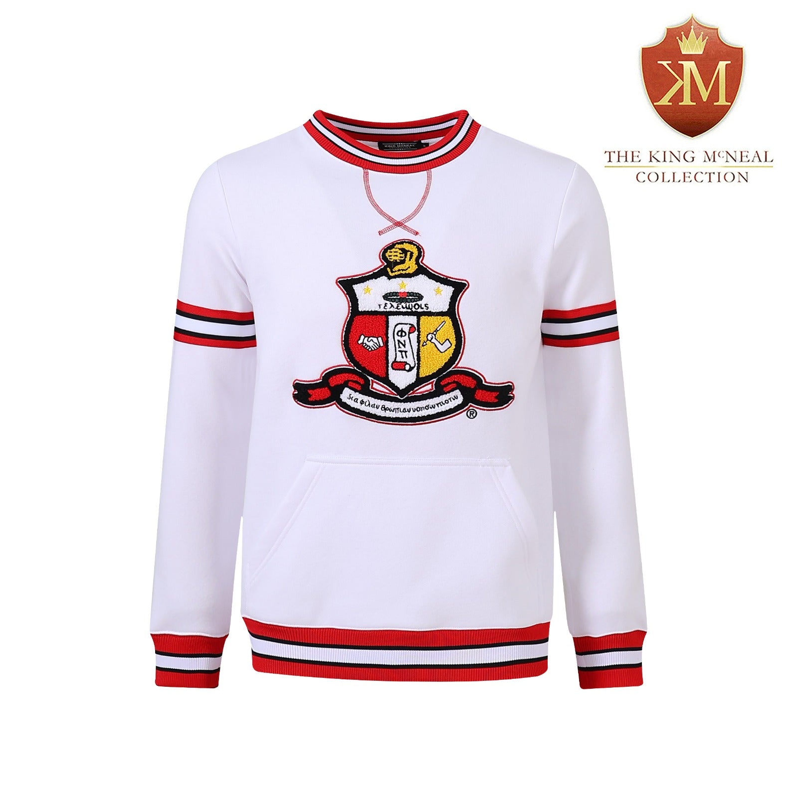Kappa Crest Striped Chenille Crewneck