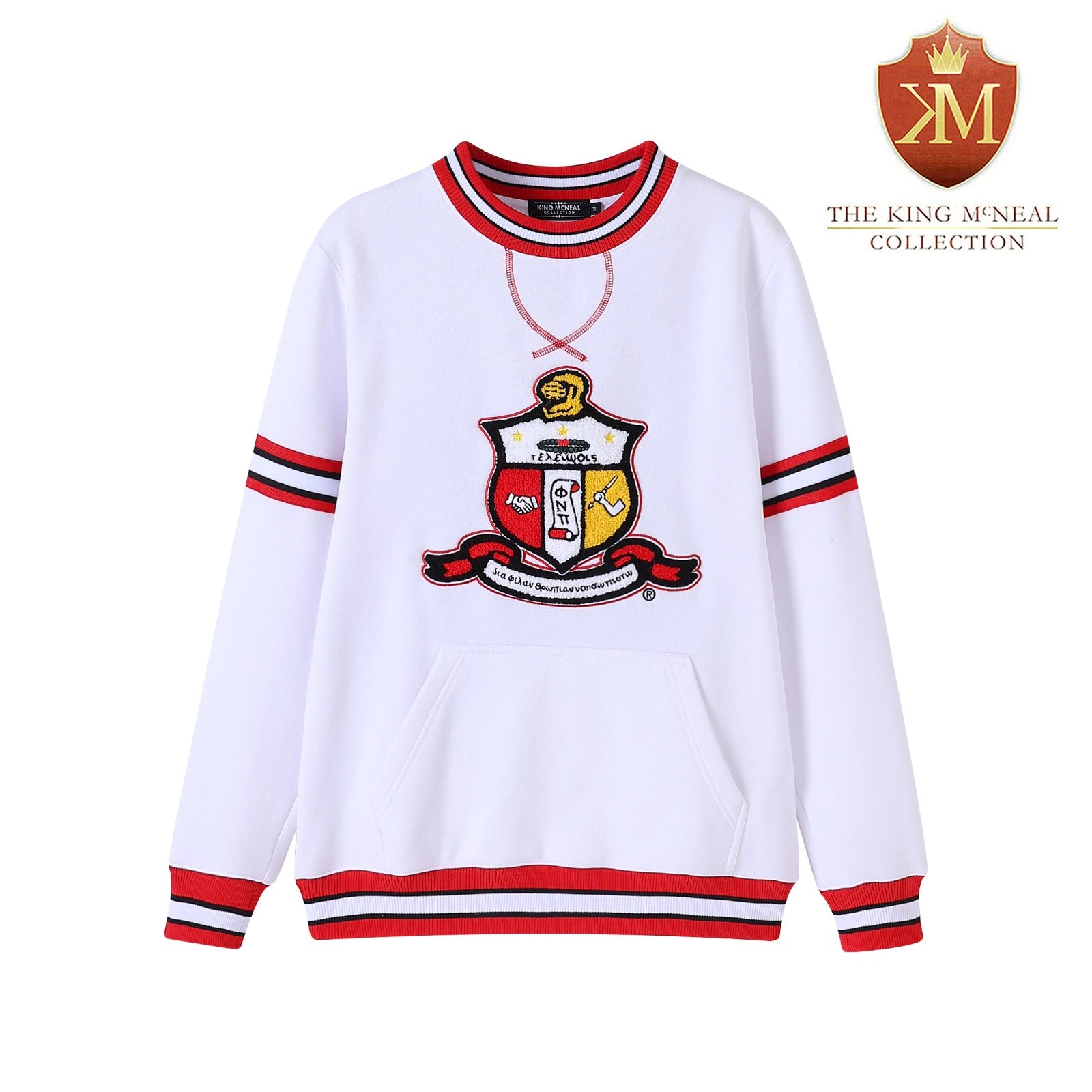 Kappa Crest Striped Chenille Crewneck