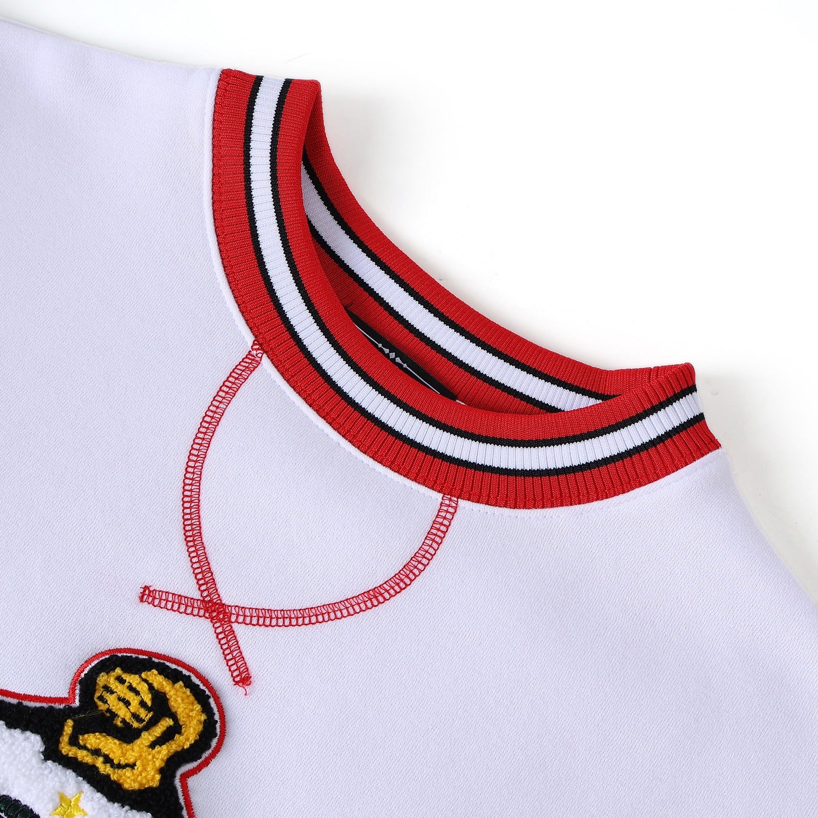 Kappa Crest Striped Chenille Crewneck