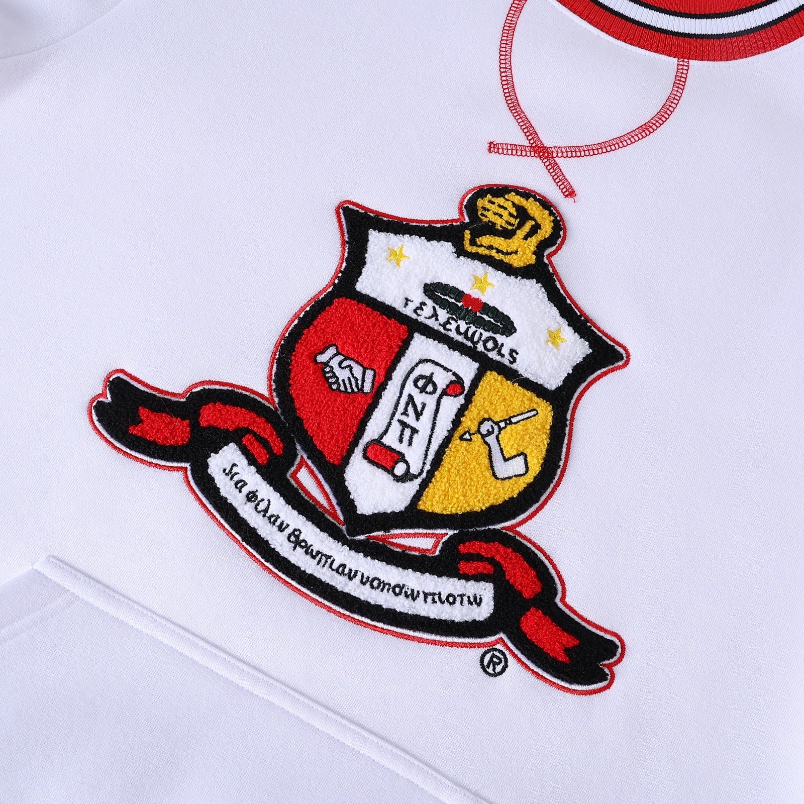 Kappa Crest Striped Chenille Crewneck