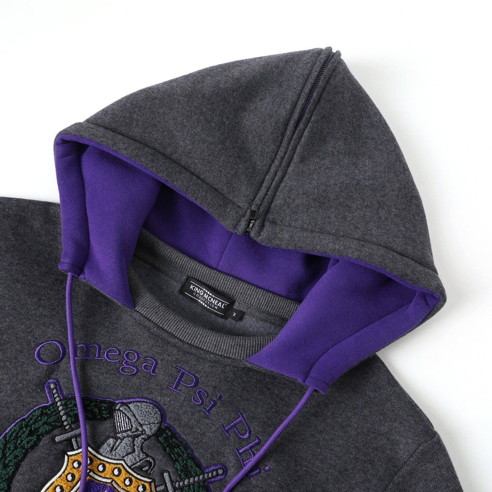 Omega Charcoal Grey Prep Hoodie