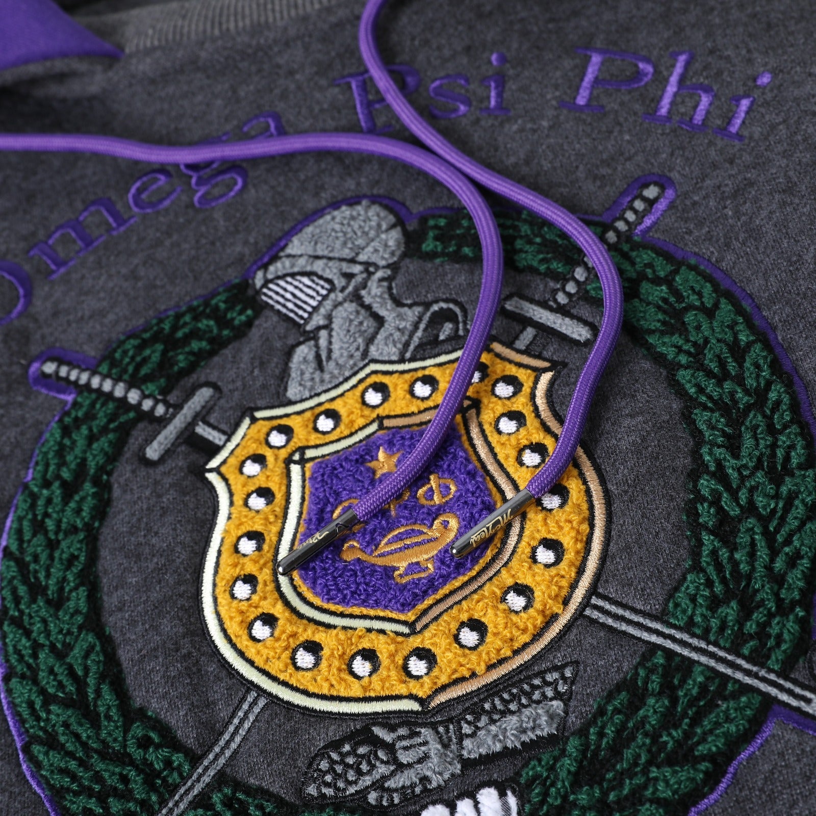 Omega Charcoal Grey Prep Hoodie