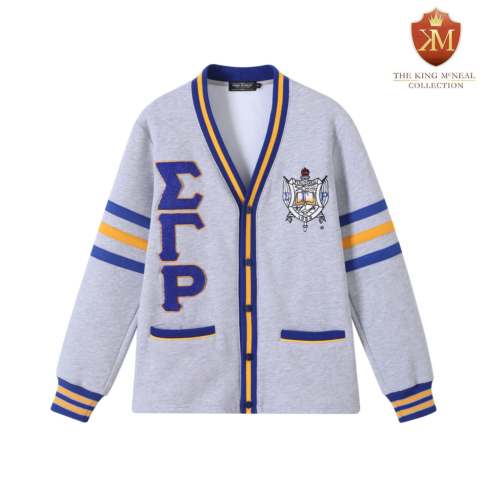 SGRho Heather Grey Fleece Cardigan Unisex Fit