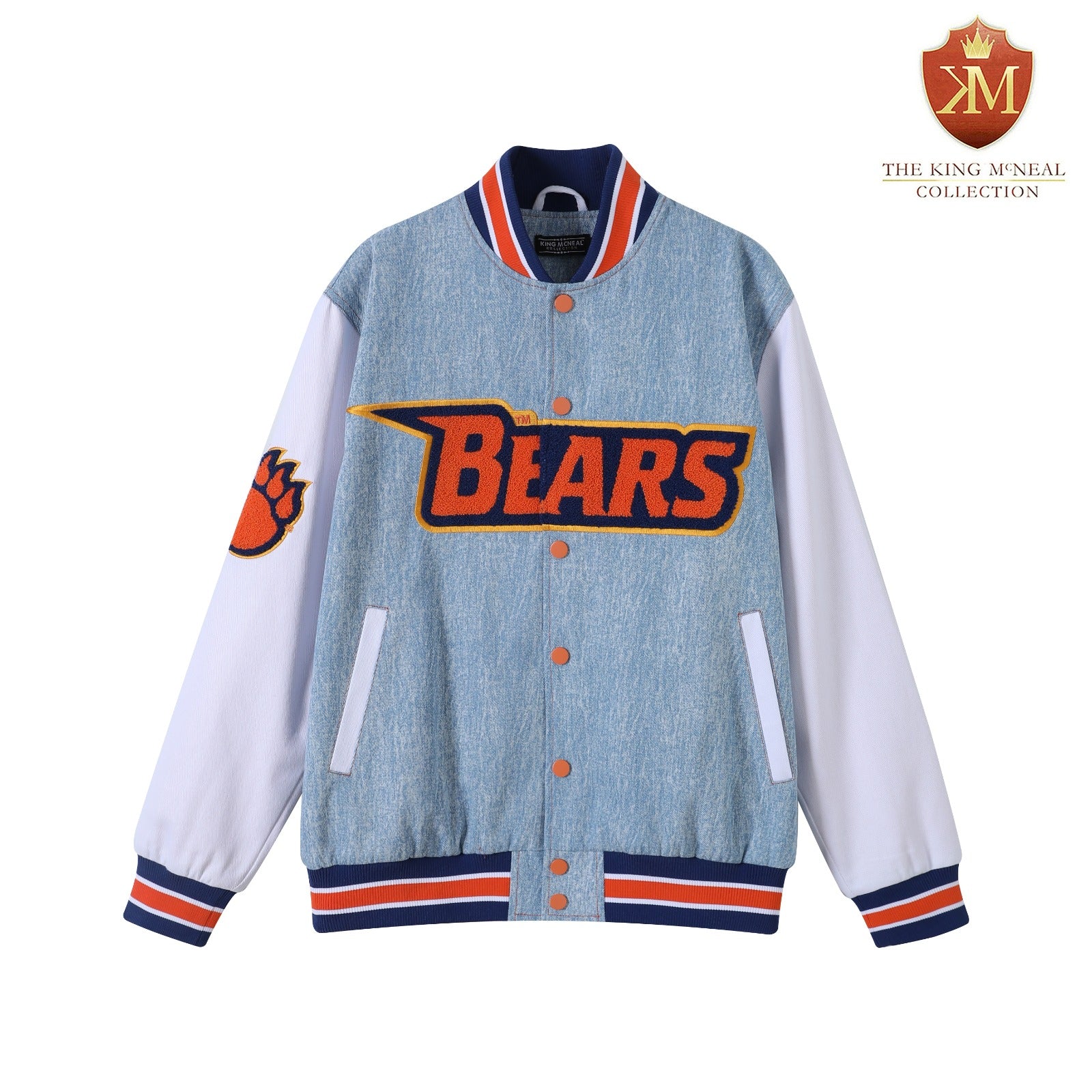 Morgan State Blue Denim Bomber Jacket