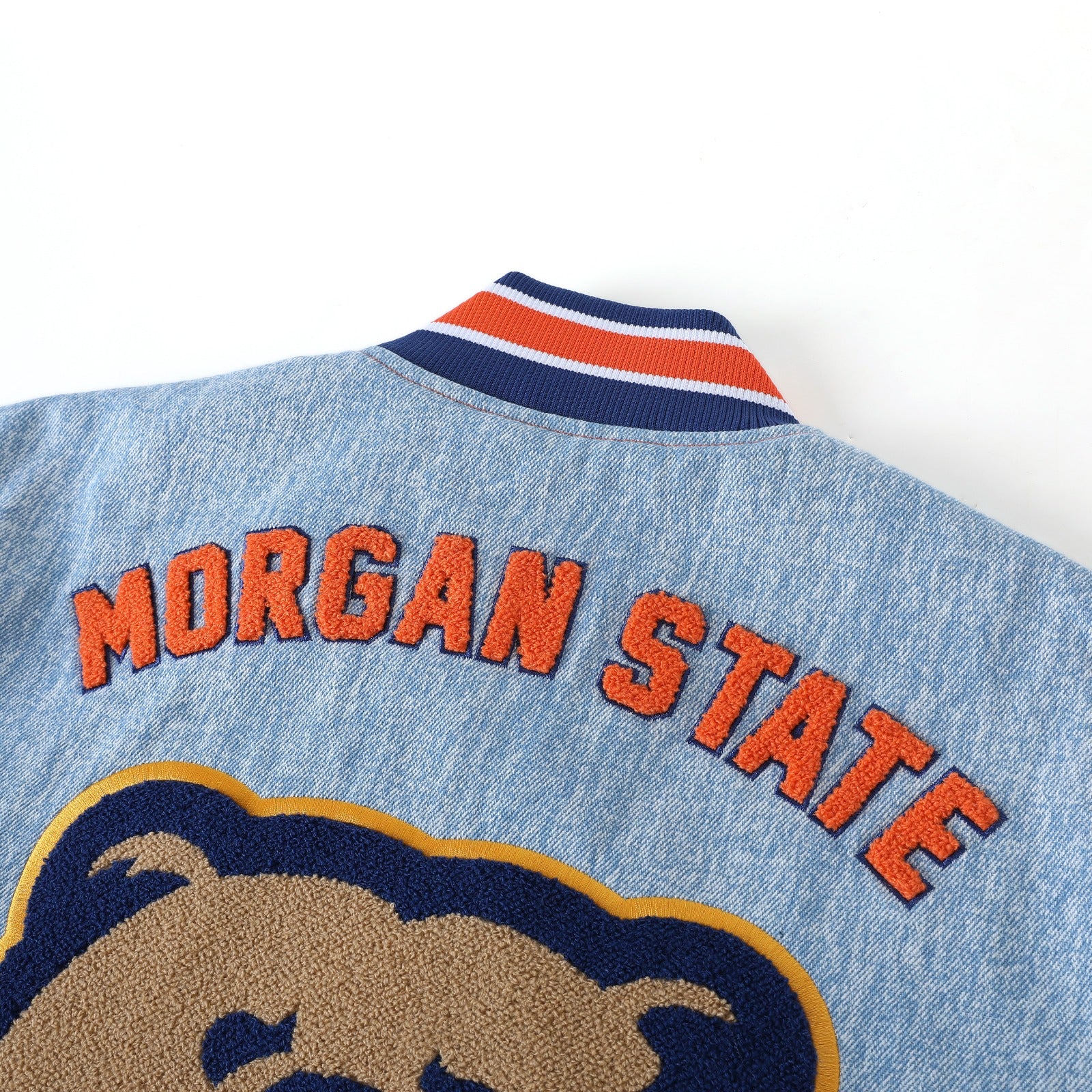 Morgan State Blue Denim Bomber Jacket