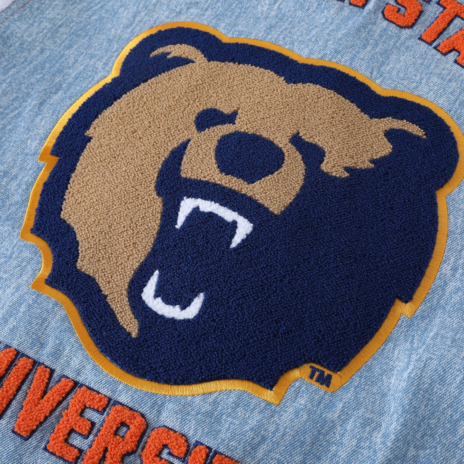 Morgan State Blue Denim Bomber Jacket