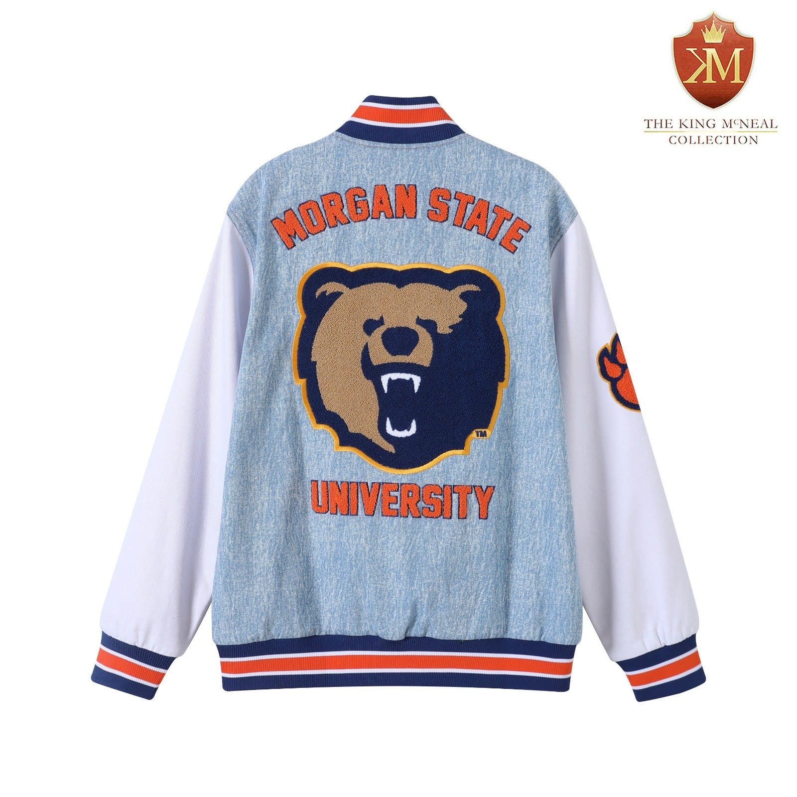 Morgan State Blue Denim Bomber Jacket