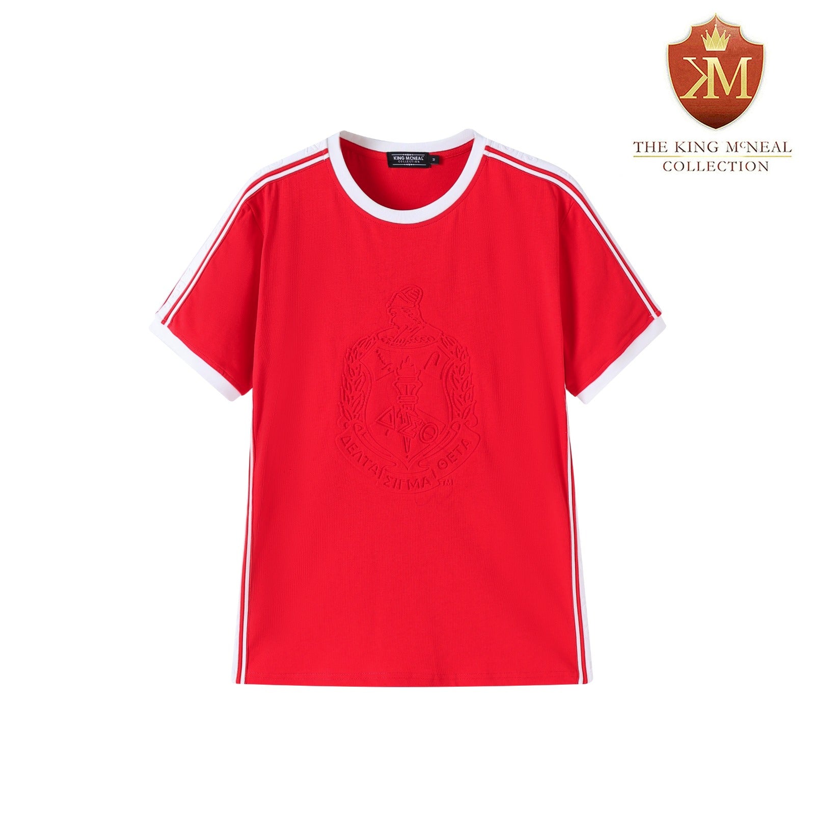 Delta Red Tapered Embossed Crest Premium Shirt