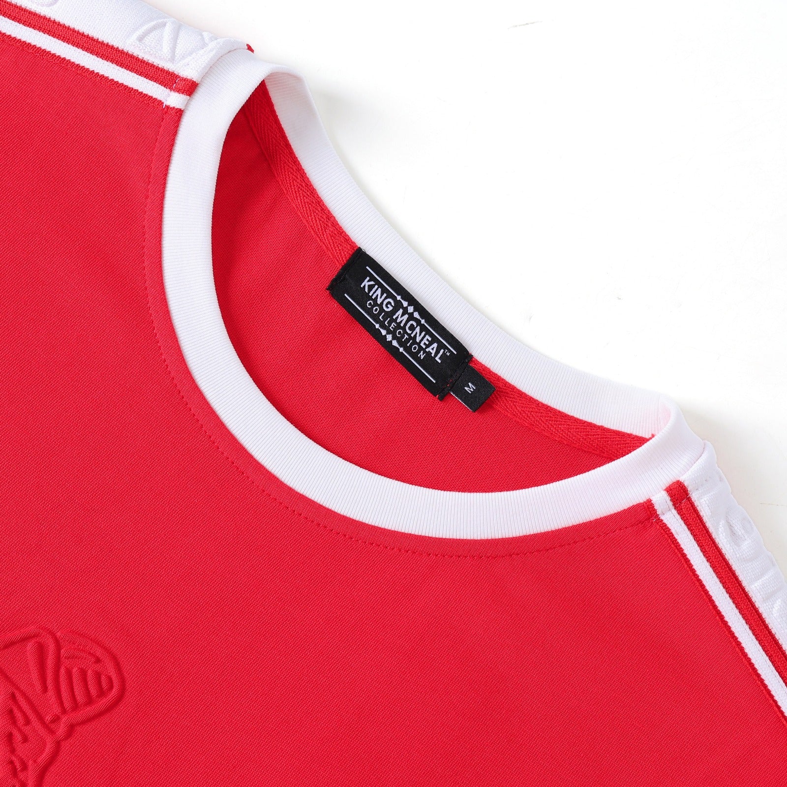 Delta Red Tapered Embossed Crest Premium Shirt