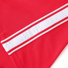 Delta Red Tapered Embossed Crest Premium Shirt