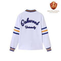 Oakwood University White Fleece Cardigan