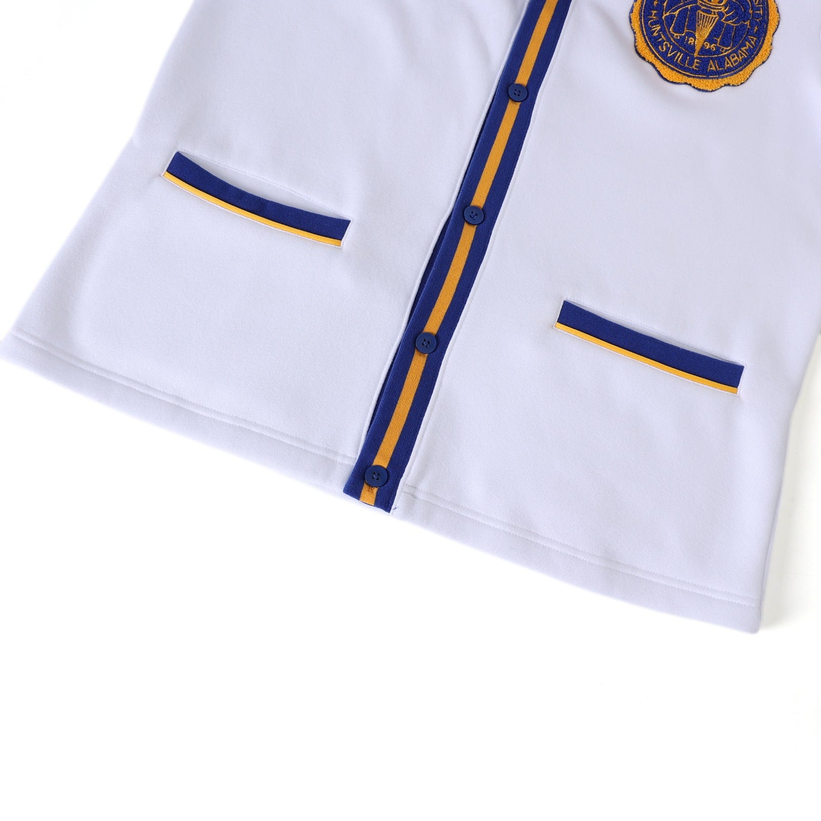 Oakwood University White Fleece Cardigan