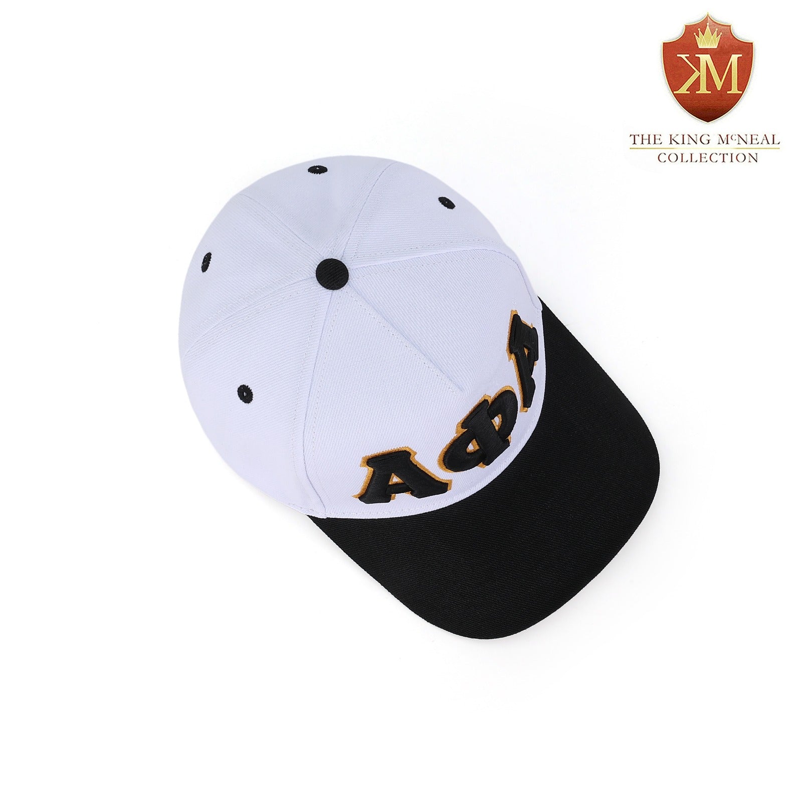 Alpha White/Black Snapback Hat