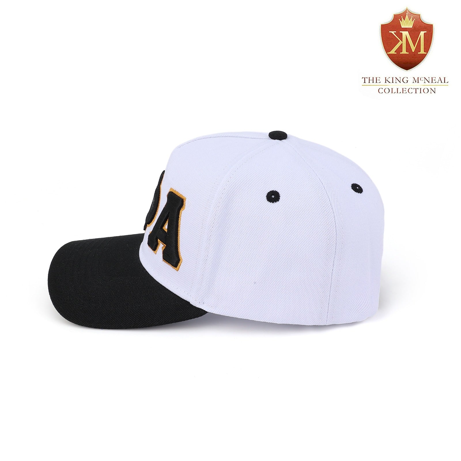 Alpha White/Black Snapback Hat