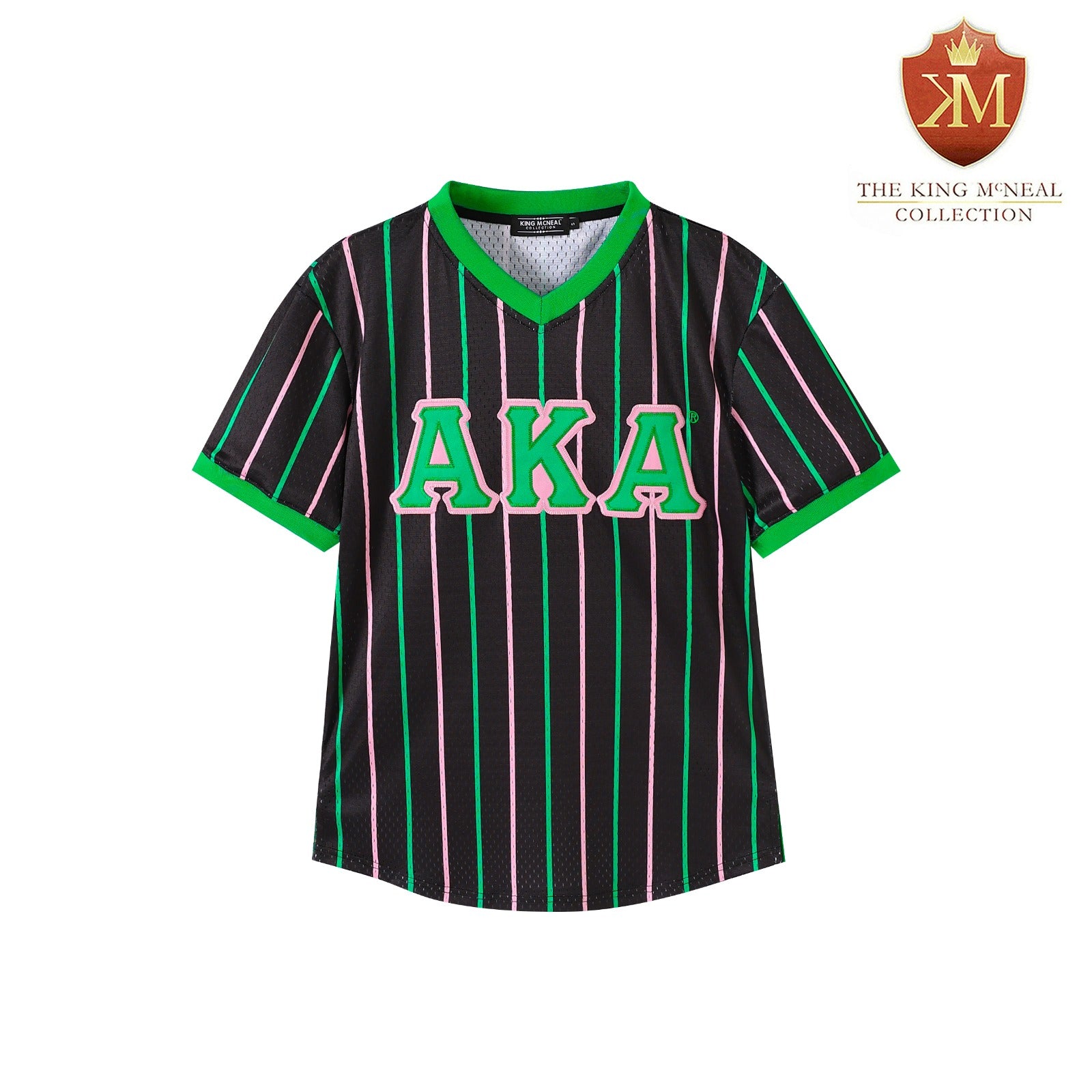 AKA Black Pinstripe Baseball Jersey