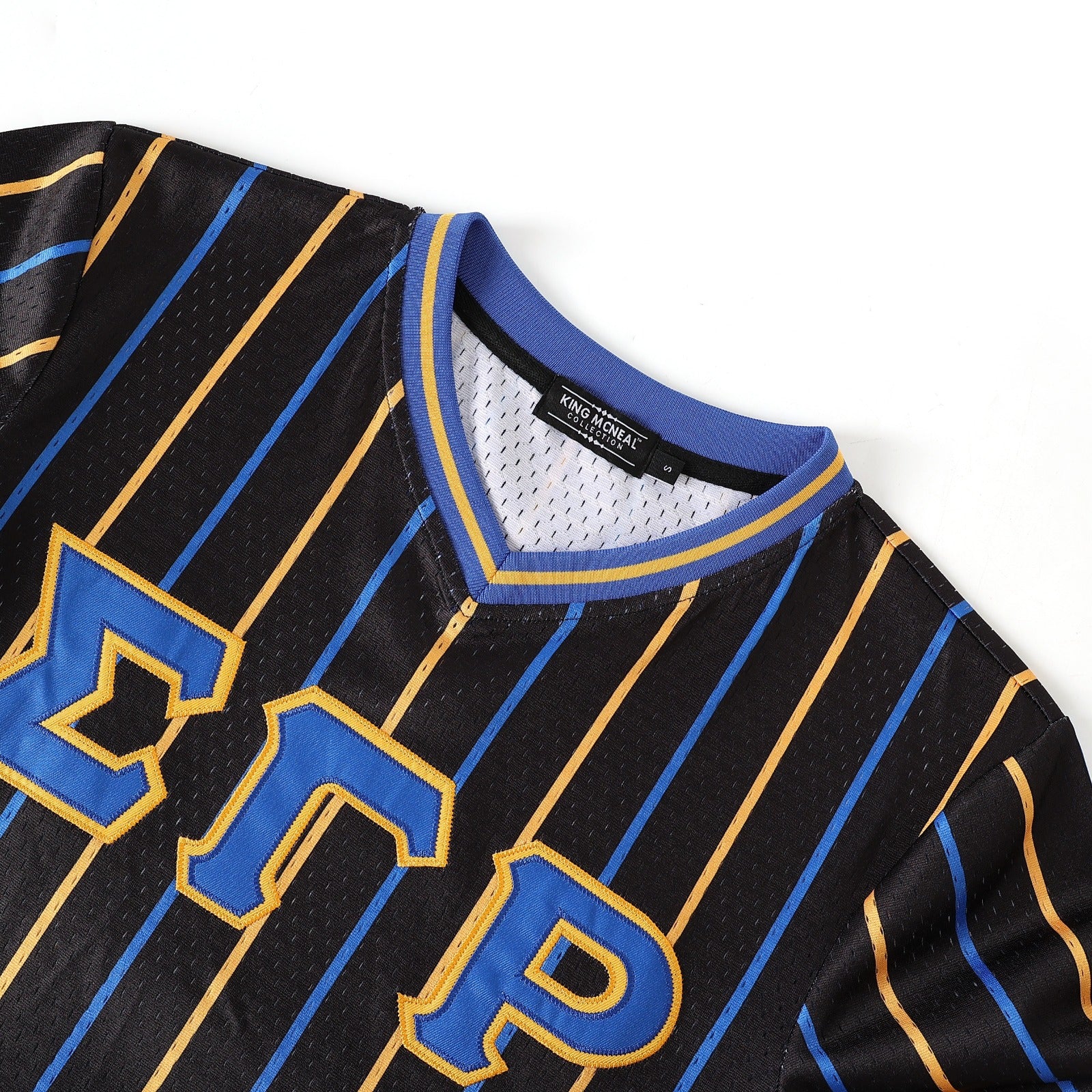 SGRho Black Pinstripe Baseball Jersey