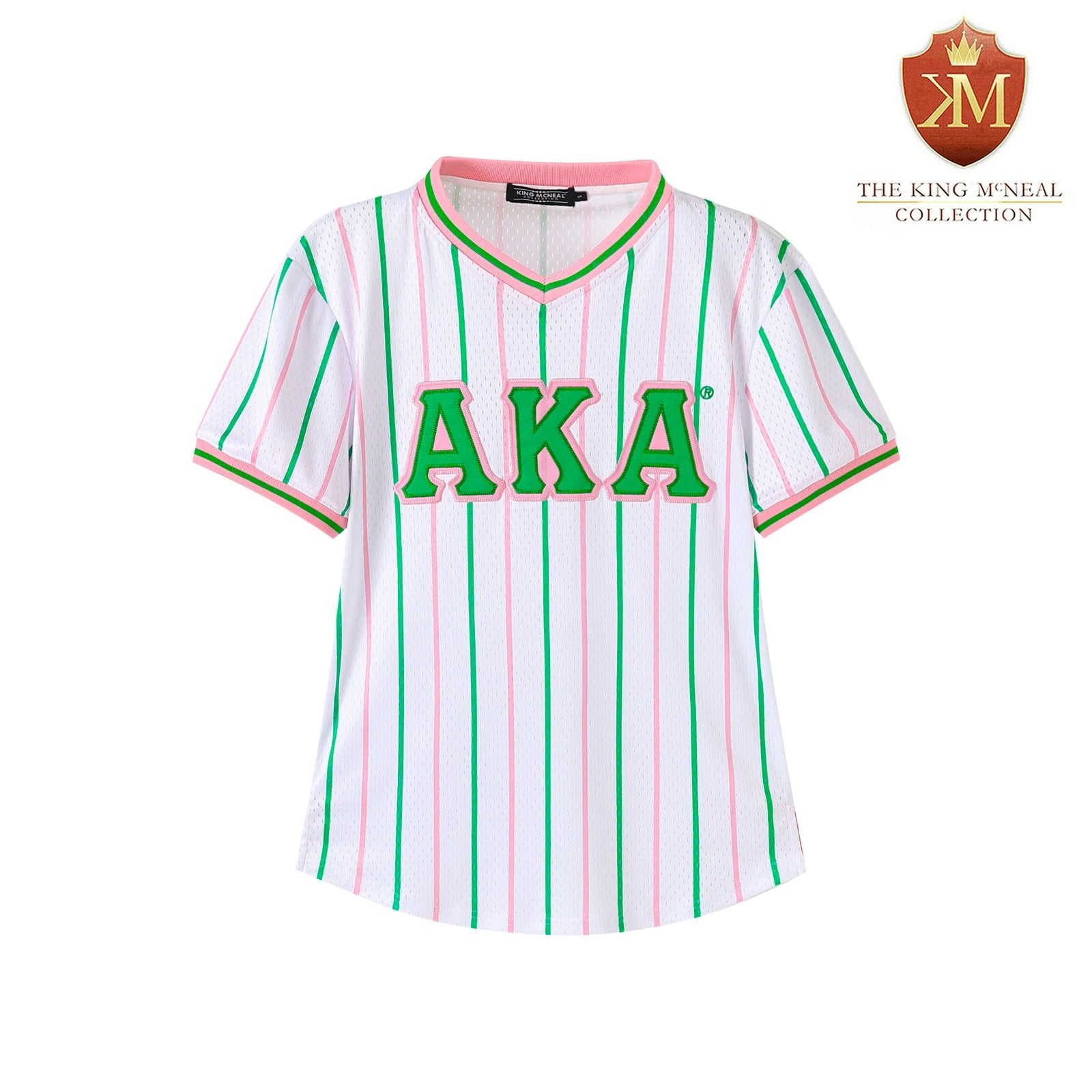 AKA White Pinstripe Baseball Jersey