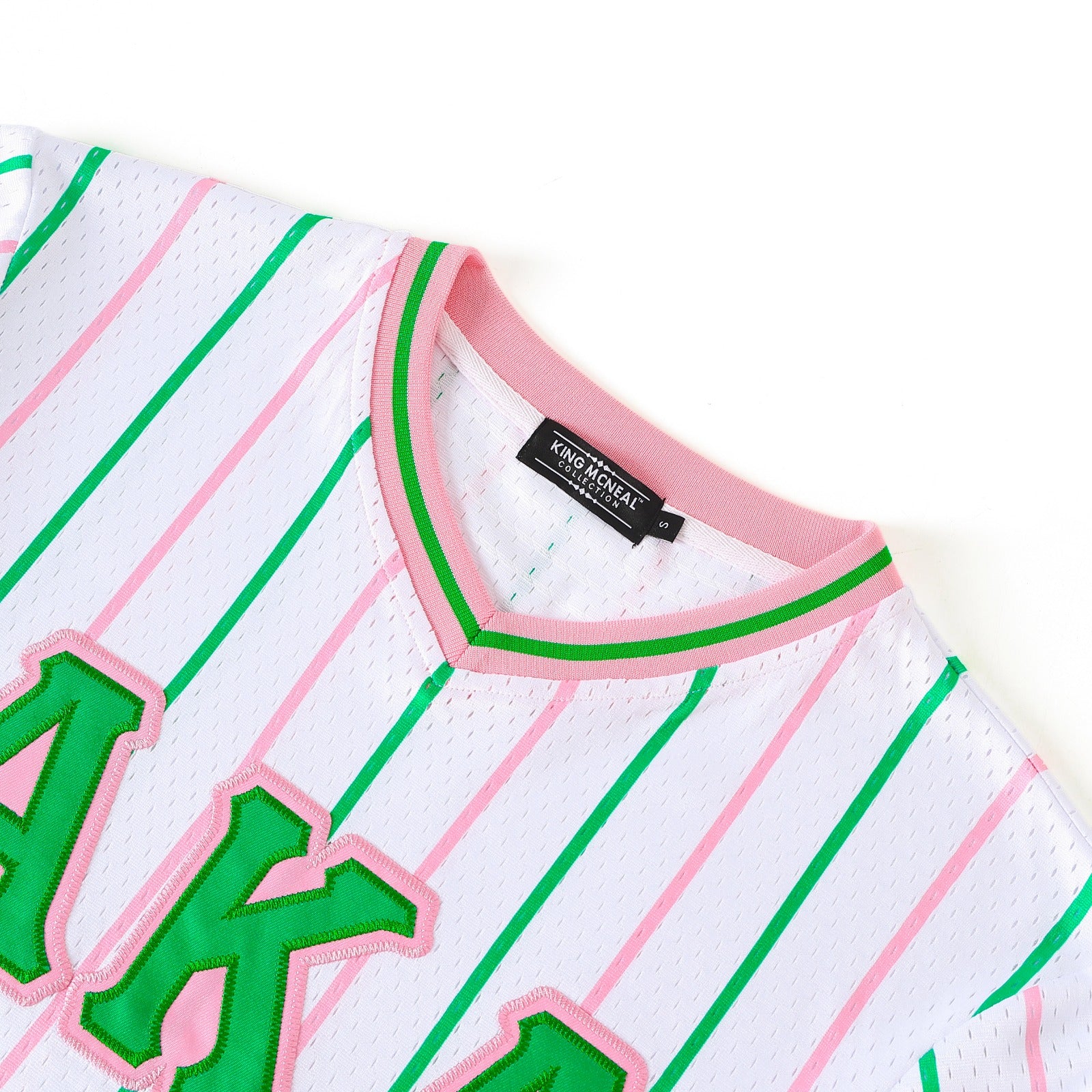 AKA White Pinstripe Baseball Jersey
