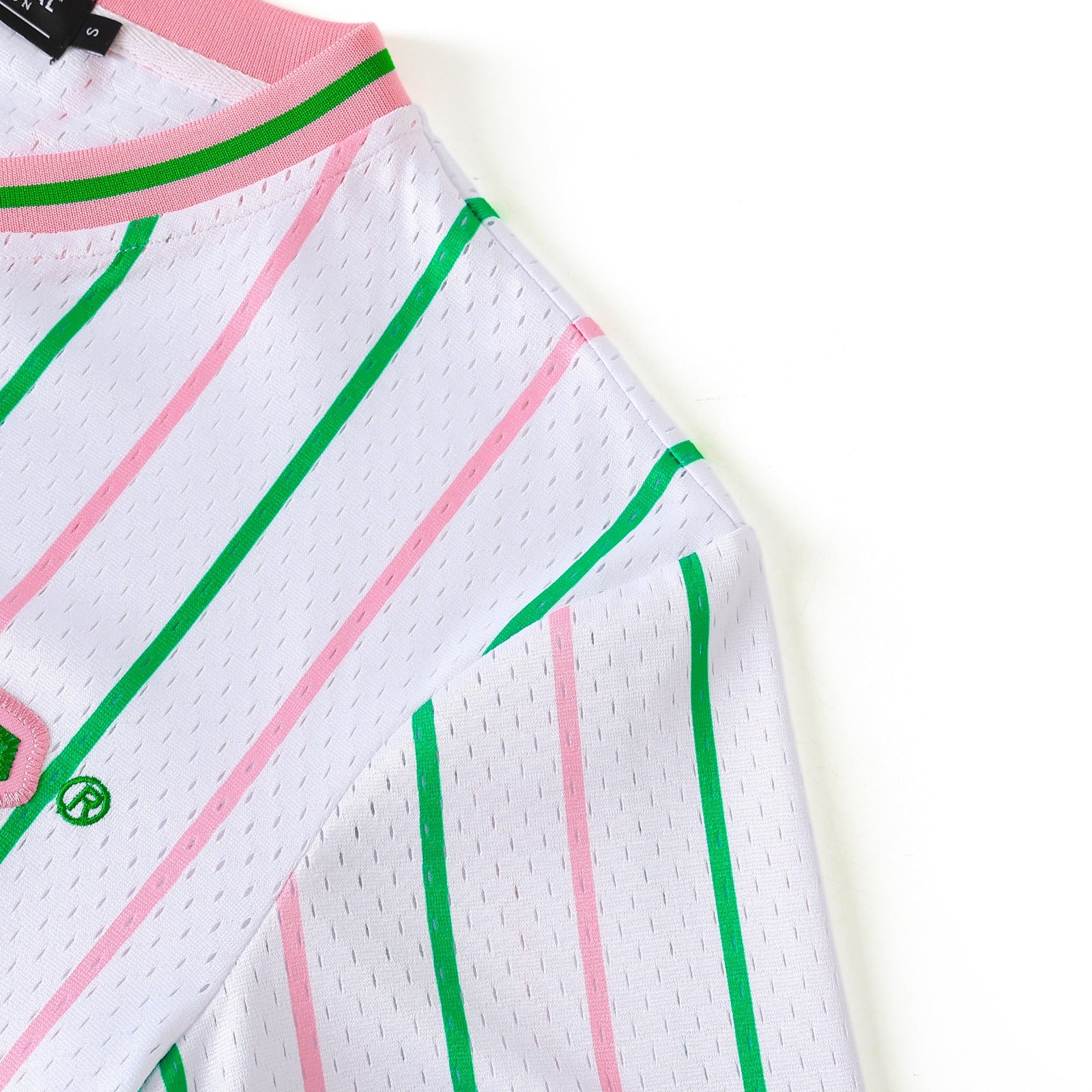 AKA White Pinstripe Baseball Jersey