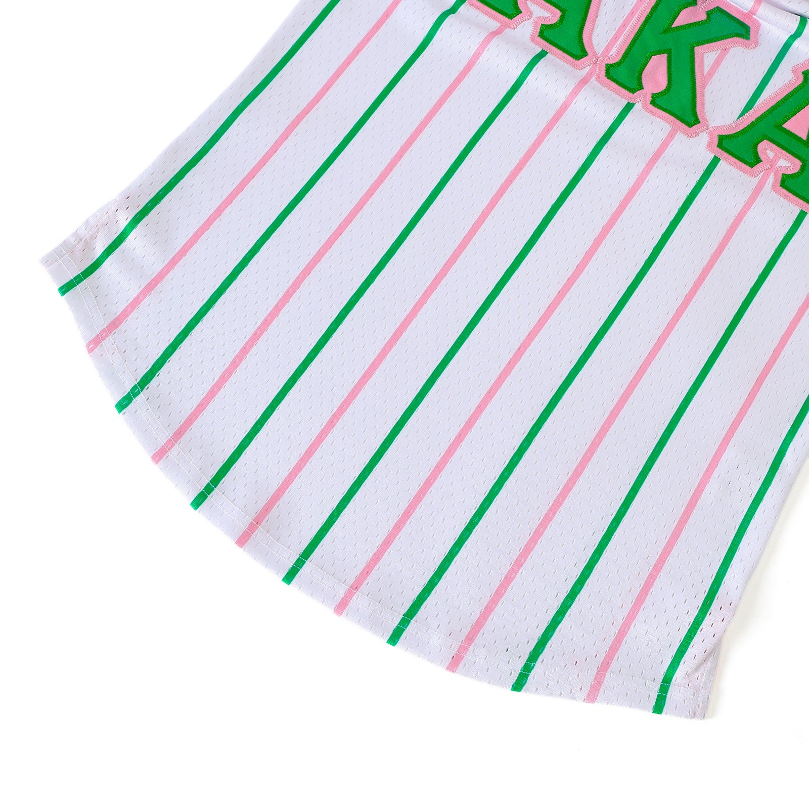 AKA White Pinstripe Baseball Jersey
