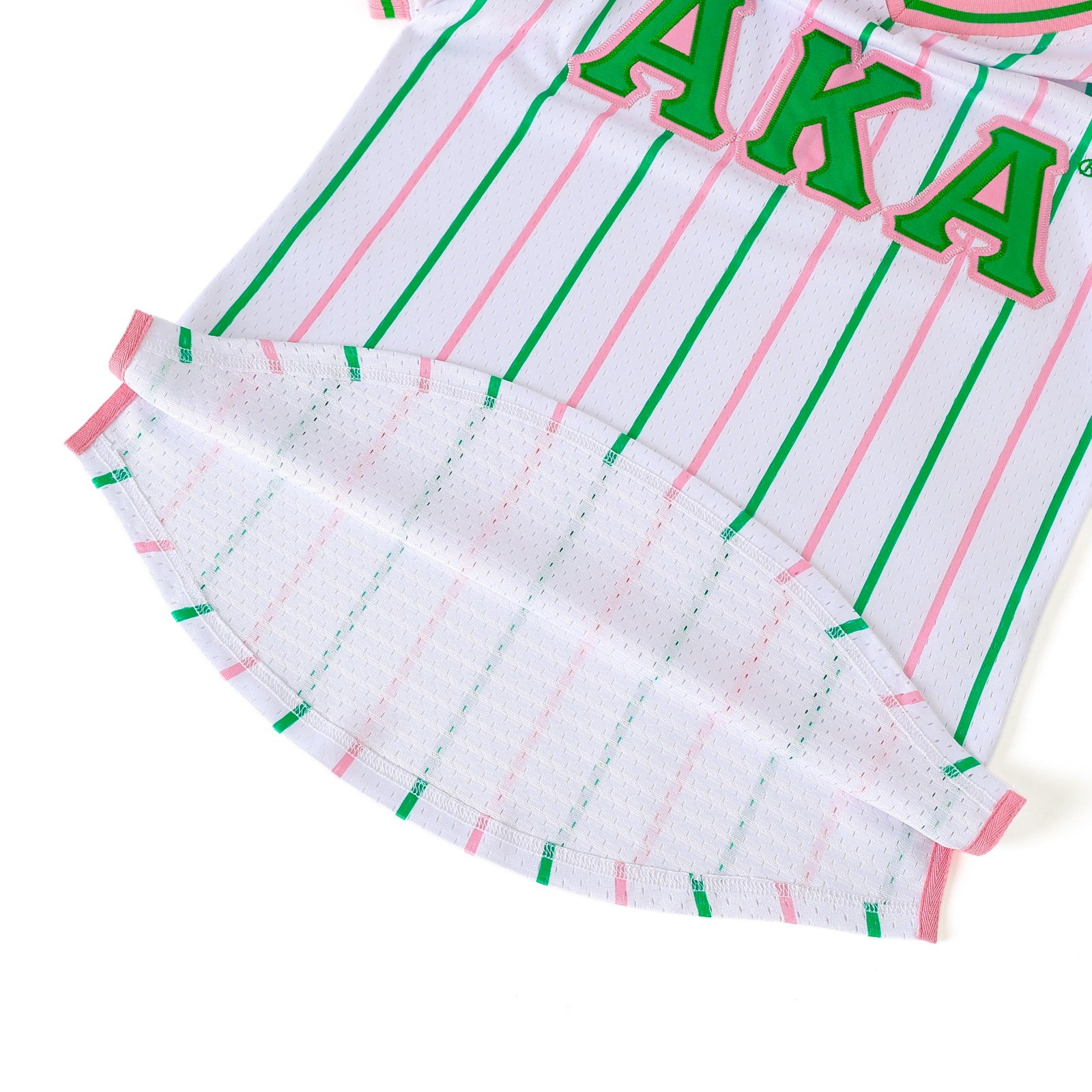 AKA White Pinstripe Baseball Jersey