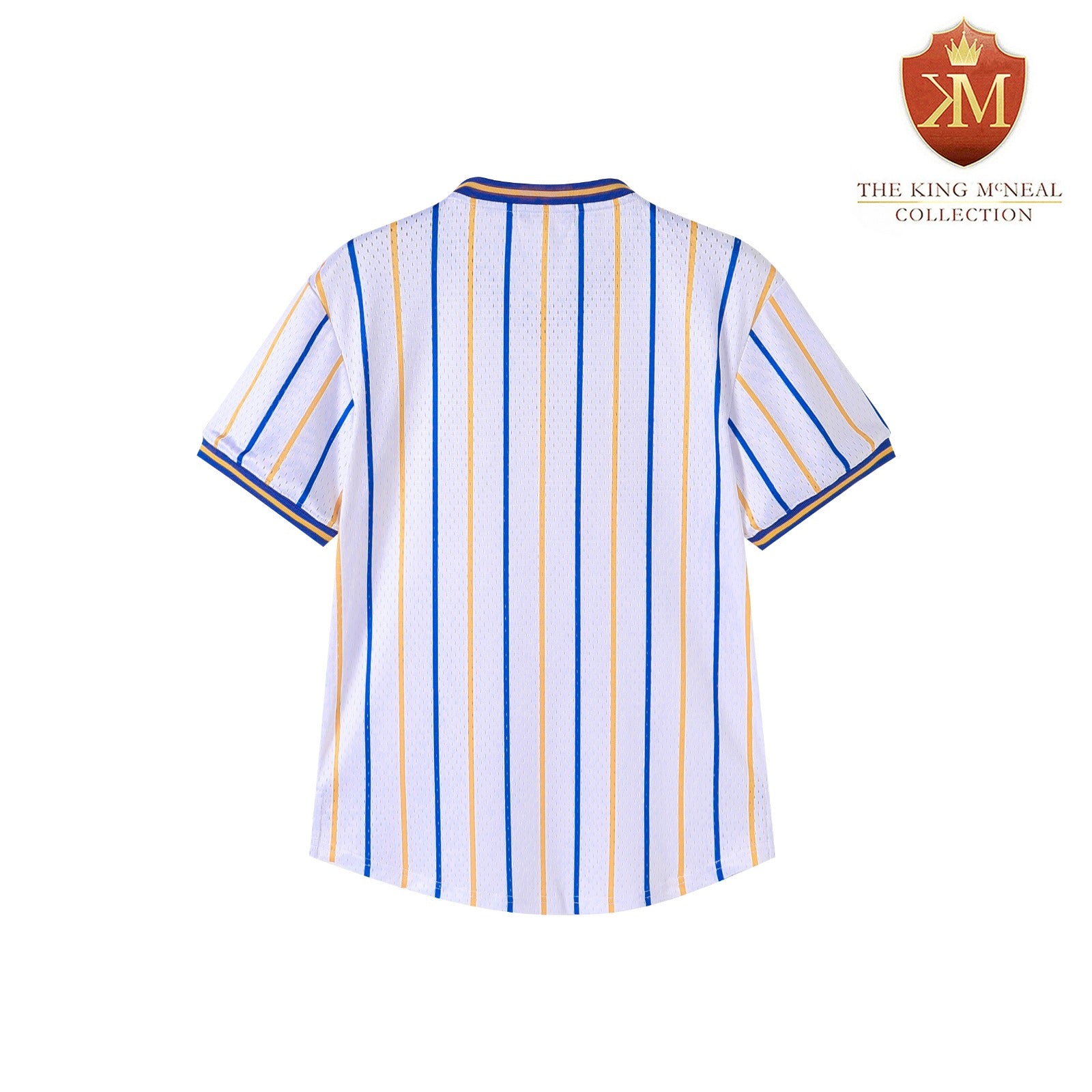 SGRho White Pinstripe Baseball Jersey