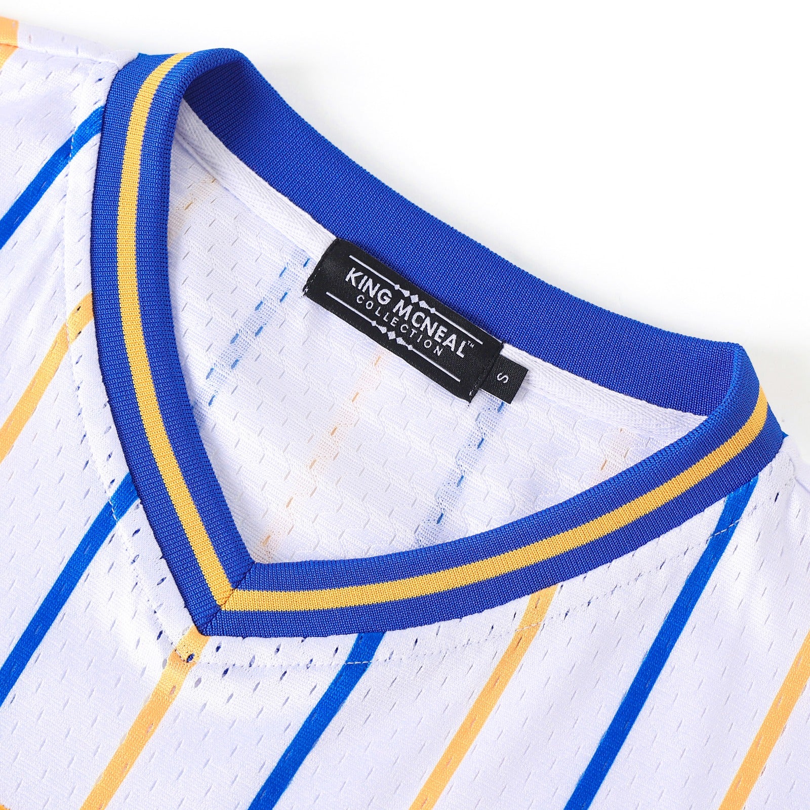 SGRho White Pinstripe Baseball Jersey