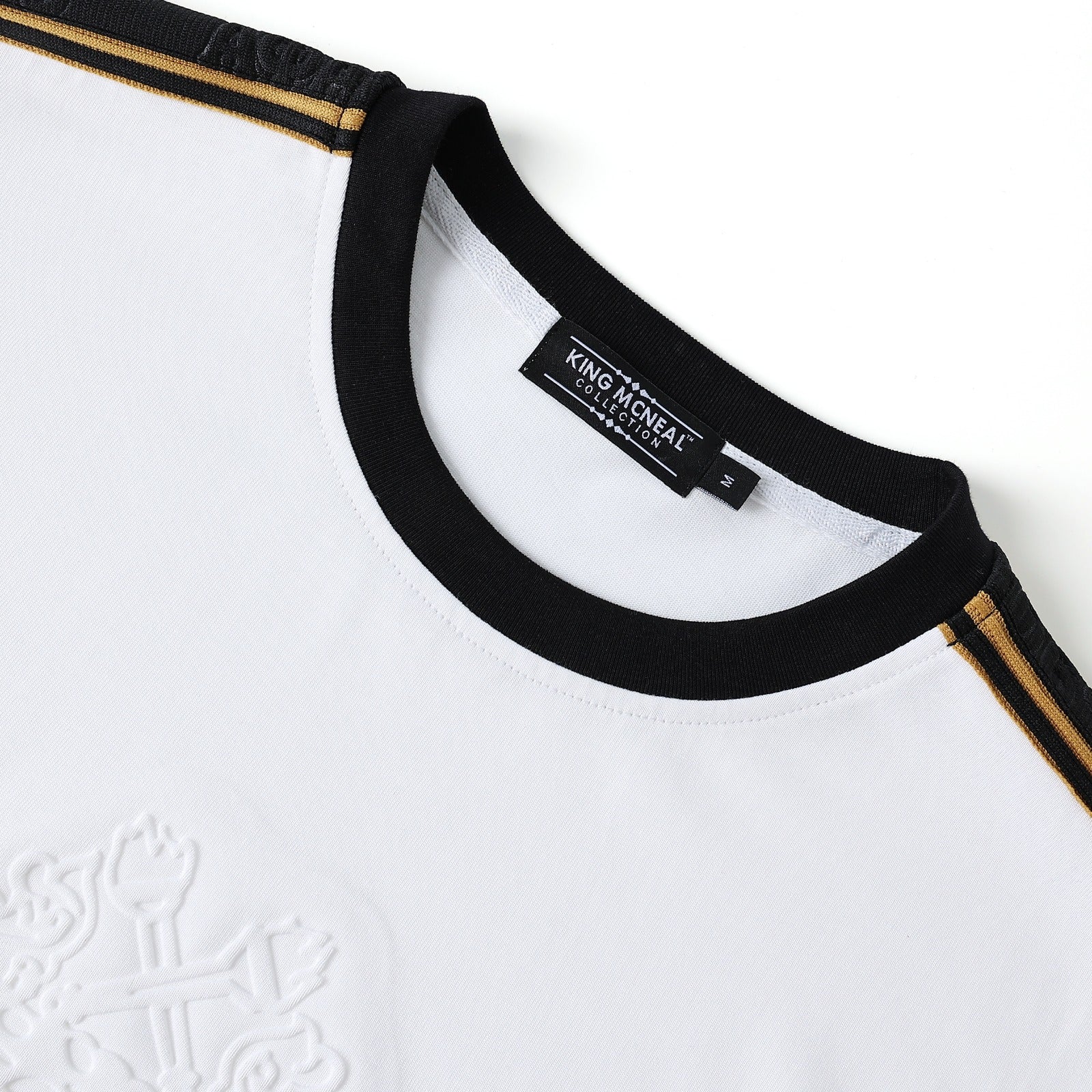Alpha White Tapered Embossed Premium Crest Shirt